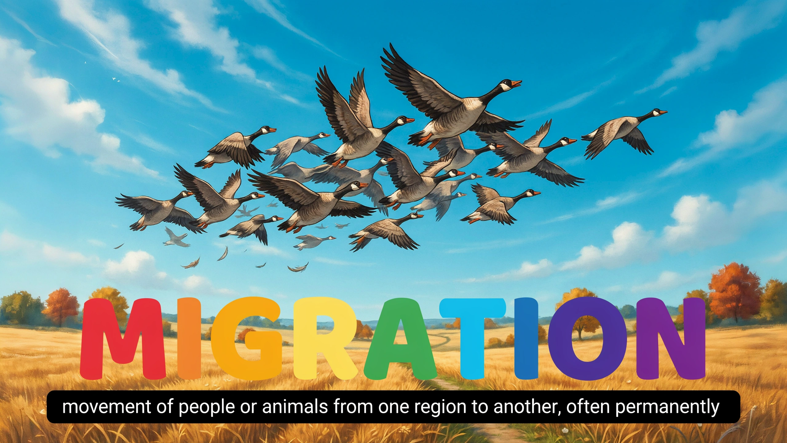 English Illustration for migration